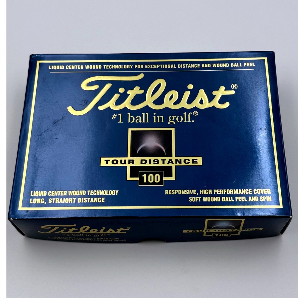VTG Titleist Tour Distance 100 Golf Balls Box Set Liquid Center Wound Tech NIB